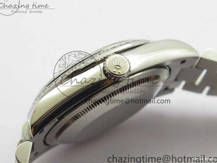0516 Day-Date 36mm 128239 SS Crystal BP Best Edition White MOP Crystal Marker Dial on SS President Bracelet A MoistureWicking 2682